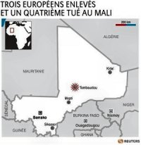 Trois Européens enlevés et un quatrième tué au Mali 